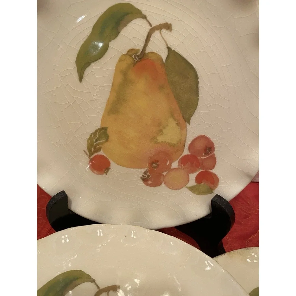 Set Of 6 Crate & Barrel HARVEST FRUIT 7.5